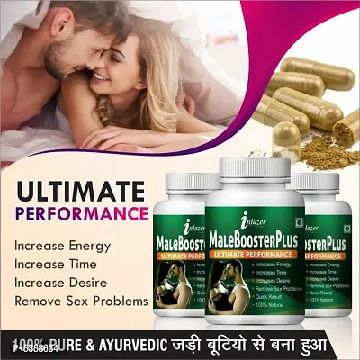 Male Booster Plus Herbal Capsules For Boost Stamina 100% Ayurvedic Pack Of 3