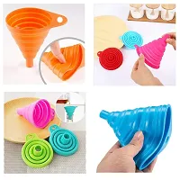 SILICONE FUNNEL FOR POURING OIL, SAUCE, WATER, JUICE AND SMALL FOOD-GRAINS-thumb1