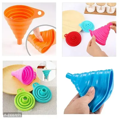 SILICONE FUNNEL FOR POURING OIL, SAUCE, WATER, JUICE AND SMALL FOOD-GRAINS-thumb2