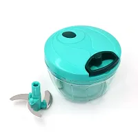 HANDY MINI PLASTIC VEGETABLE CHOPPER CUTTER, ONION CHOPPER VEGETABLES FOR KITCHEN ACCESSORIES WITH 3 BLADES-thumb2