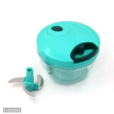 HANDY MINI PLASTIC VEGETABLE CHOPPER CUTTER, ONION CHOPPER VEGETABLES FOR KITCHEN ACCESSORIES WITH 3 BLADES-thumb3