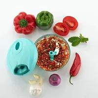 HANDY MINI PLASTIC VEGETABLE CHOPPER CUTTER, ONION CHOPPER VEGETABLES FOR KITCHEN ACCESSORIES WITH 3 BLADES-thumb3