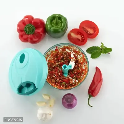 HANDY MINI PLASTIC VEGETABLE CHOPPER CUTTER, ONION CHOPPER VEGETABLES FOR KITCHEN ACCESSORIES WITH 3 BLADES-thumb4