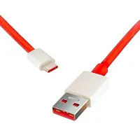 UNIQUE TYPE C DASH CHARGING USB DATA CABLE | FAST CHARGING CABLE | DATA TRANSFER CABLE FOR ALL C TYPE MOBILE USE 1 METER ( RED )-thumb1