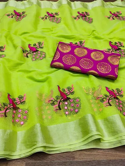 Must Have Chanderi Cotton Saree with Blouse piece