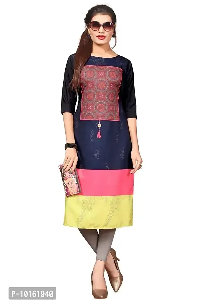 DSK Studio Women's Multicolor Straight Crepe Kurta_dsk165