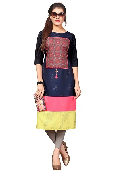 New Ethnic 4 You Women's Crepe Straight Kurta