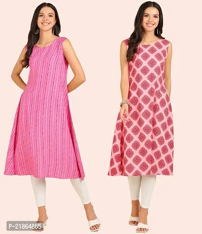 Fancy American Crepe Kurtis for Women Pack Of 2