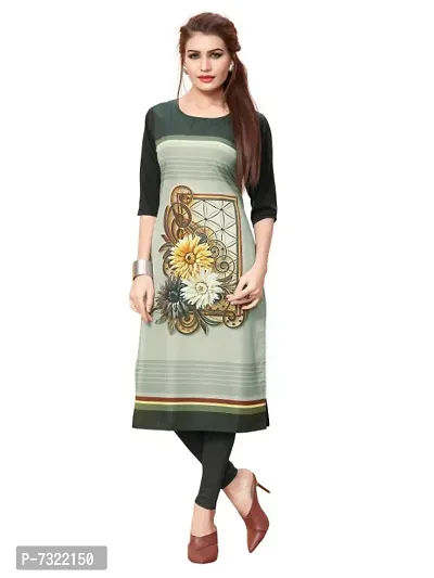 Fabulous Crepe Printed Straight Cut Kurta For Women