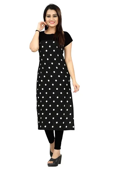 Stylish Printed Crepe Straight Kurti