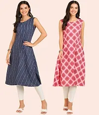 Fancy American Crepe Kurtis for Women Pack Of 2-thumb3