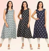 Fancy American Crepe Kurtis for Women Pack Of 3-thumb3