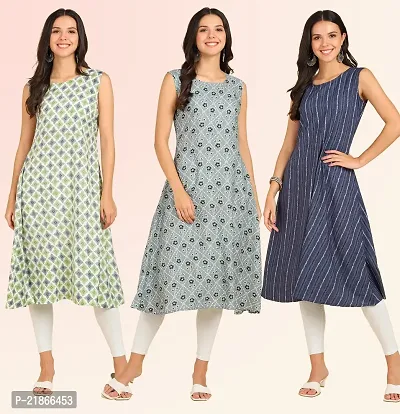 Fancy American Crepe Kurtis for Women Pack Of 3-thumb4