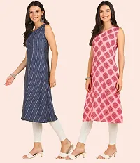 Fancy American Crepe Kurtis for Women Pack Of 2-thumb2