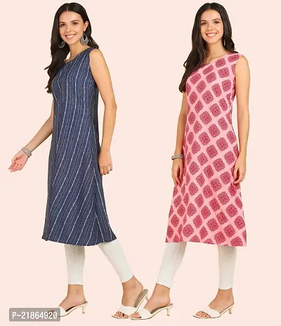 Fancy American Crepe Kurtis for Women Pack Of 2-thumb3