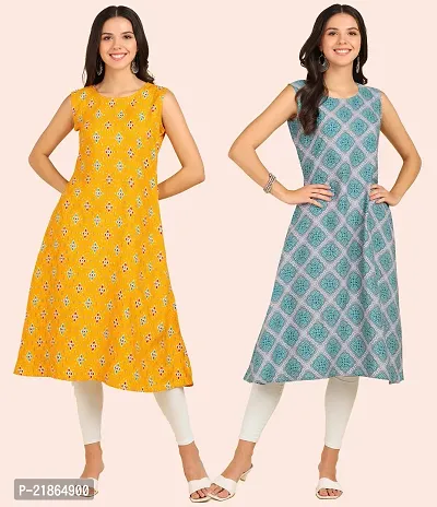 Fancy American Crepe Kurtis for Women Pack Of 2