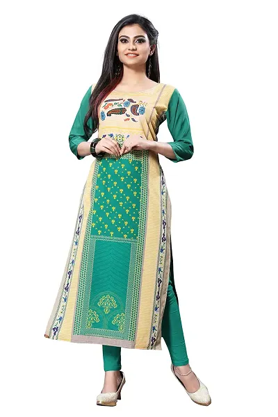 Stylish Crepe A-Line Printed Kurta