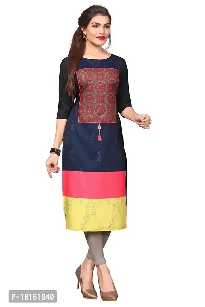 DSK Studio Women's Multicolor Straight Crepe Kurta_dsk165-thumb3