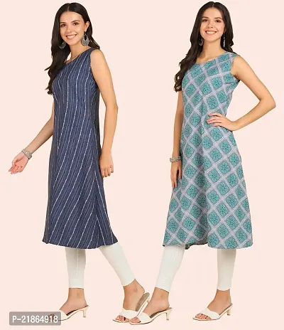 Fancy American Crepe Kurtis for Women Pack Of 2-thumb3