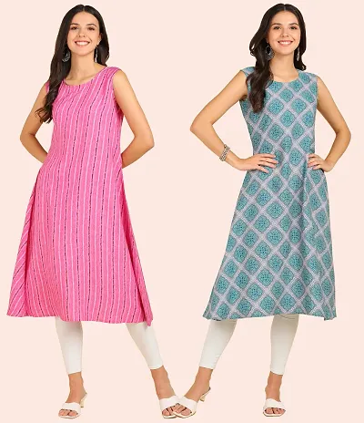 Fancy American Crepe Kurtis for Women Pack Of 2