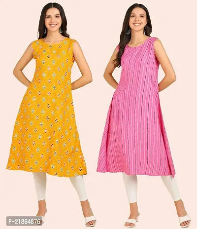 Fancy American Crepe Kurtis for Women Pack Of 2