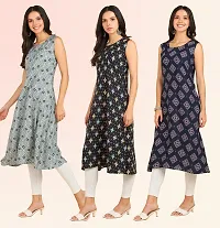 Fancy American Crepe Kurtis for Women Pack Of 3-thumb2