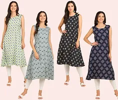 Fancy American Crepe Kurtis for Women Pack Of 4-thumb2