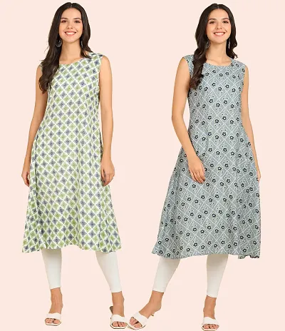 Fancy American Crepe Kurtis for Women Pack Of 2