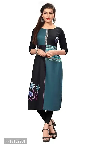 DSK Studio Women's Multicolor Straight Crepe Kurta_dsk171