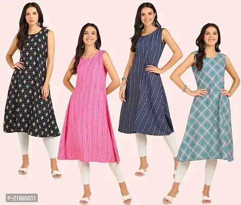 Fancy American Crepe Kurtis for Women Pack Of 4