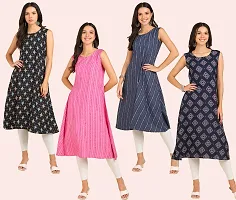 Fancy American Crepe Kurtis for Women Pack Of 4-thumb2