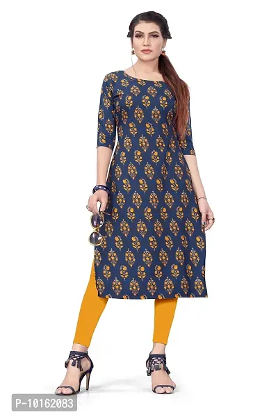 Dsk Studio Women's Crepe Straight Cut Kurta_(Kurti-200_Blue Color)-thumb5