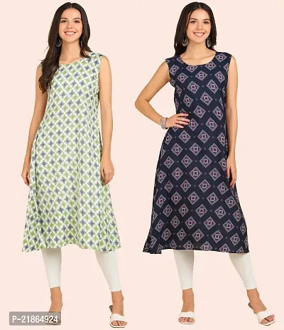 Fancy American Crepe Kurtis for Women Pack Of 2-thumb4