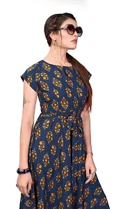 Women's Fit And Flare Skater Dress_(Frk-200_Blue Color)-thumb4