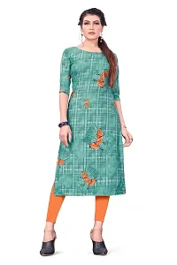 Dsk Studio Women's Crepe Straight Cut Kurta_(Kurti-197_Turquoise Color)-thumb4