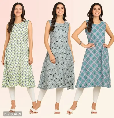 Fancy American Crepe Kurtis for Women Pack Of 3