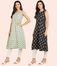 Fancy American Crepe Kurtis for Women Pack Of 2-thumb2