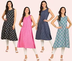 Fancy American Crepe Kurtis for Women Pack Of 4-thumb2