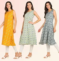 Fancy American Crepe Kurtis for Women Pack Of 3-thumb2