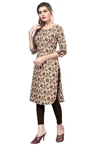 Dsk Studio Woman's Multicolor Crepe 3/4 Sleeve Straight Cut Kurti-thumb4