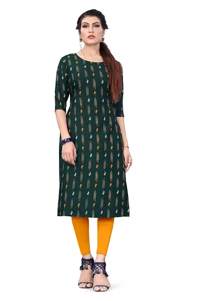 Stylish Crepe A-Line Printed Kurta