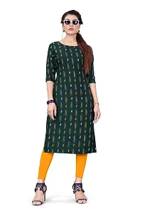 Dsk Studio Women's Crepe Straight Cut Kurta_(Kurti-192_Green Color)-thumb4