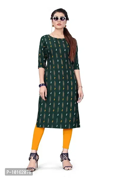 Dsk Studio Women's Crepe Straight Cut Kurta_(Kurti-192_Green Color)-thumb5