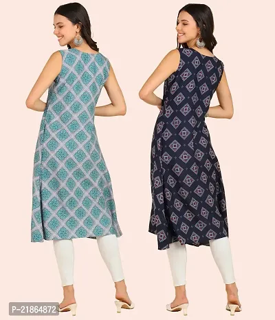 Fancy American Crepe Kurtis for Women Pack Of 2-thumb5