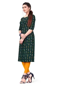 Dsk Studio Women's Crepe Straight Cut Kurta_(Kurti-192_Green Color)-thumb3