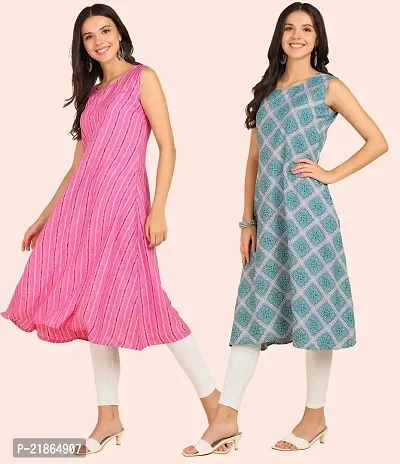 Fancy American Crepe Kurtis for Women Pack Of 2-thumb3