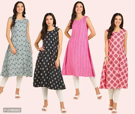 Fancy American Crepe Kurtis for Women Pack Of 4