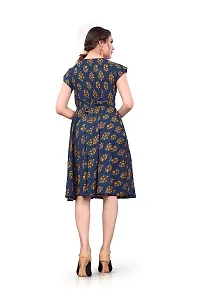 Women's Fit And Flare Skater Dress_(Frk-200_Blue Color)-thumb1