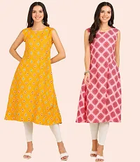 Fancy American Crepe Kurtis for Women Pack Of 2-thumb3