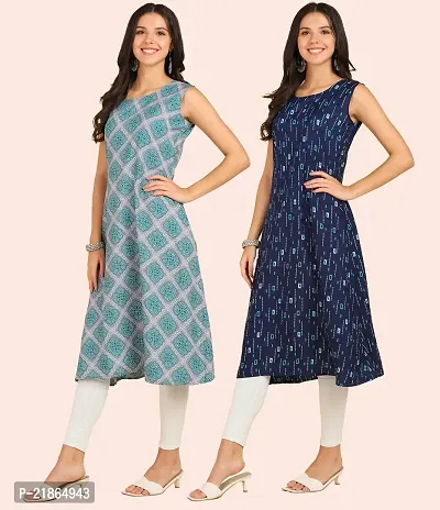 Fancy American Crepe Kurtis for Women Pack Of 2-thumb3